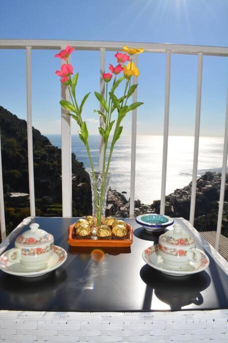 Casa Rossia Breathtaking Sea View Apartment In Positano Bagian luar foto